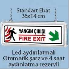 Işıklı Yangın Çıkış Tabelası (Yangın Çıkışı - Fire Exit)