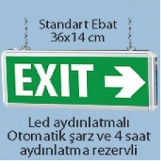 Işıklı Acil Çıkış Tabelası (Exit)