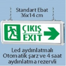 Işıklı Acil Çıkış Tabelası (Çıkış - Exit)