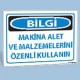 Makine Levhaları